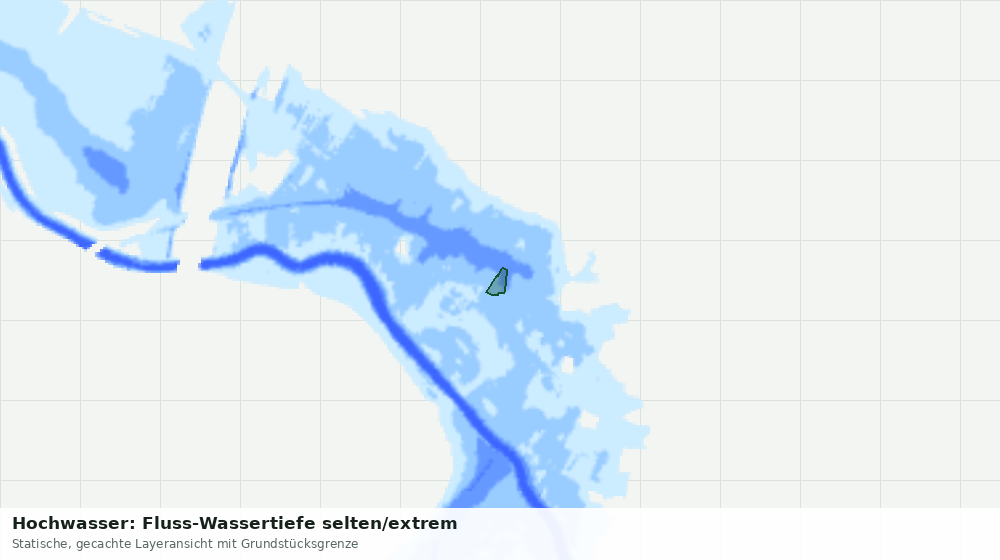 Statische Kartenansicht: Hochwasser: Fluss-Wassertiefe selten/extrem
