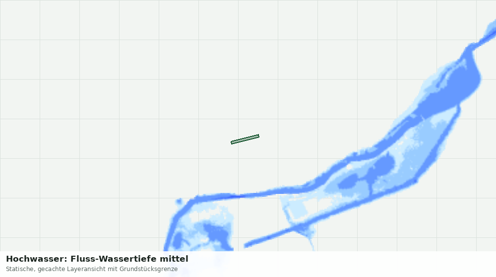 Statische Kartenansicht: Hochwasser: Fluss-Wassertiefe mittel