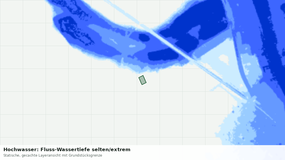 Statische Kartenansicht: Hochwasser: Fluss-Wassertiefe selten/extrem