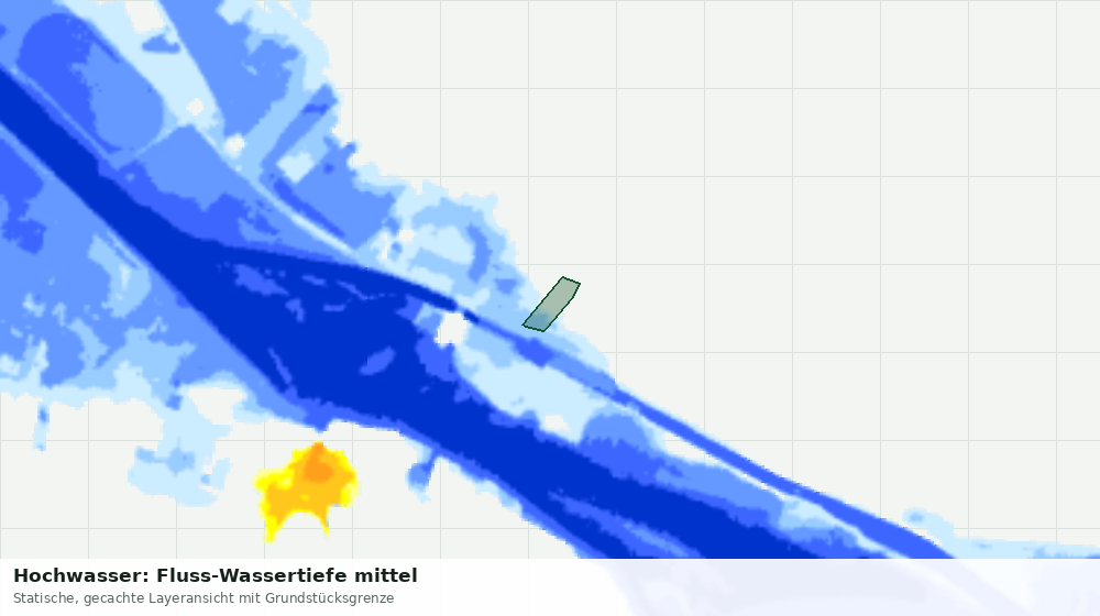 Statische Kartenansicht: Hochwasser: Fluss-Wassertiefe mittel