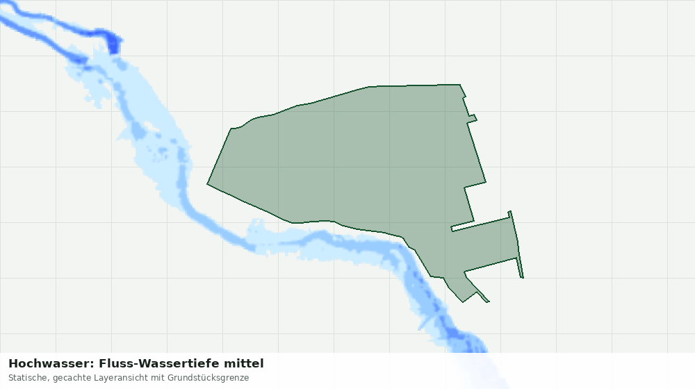 Statische Kartenansicht: Hochwasser: Fluss-Wassertiefe mittel