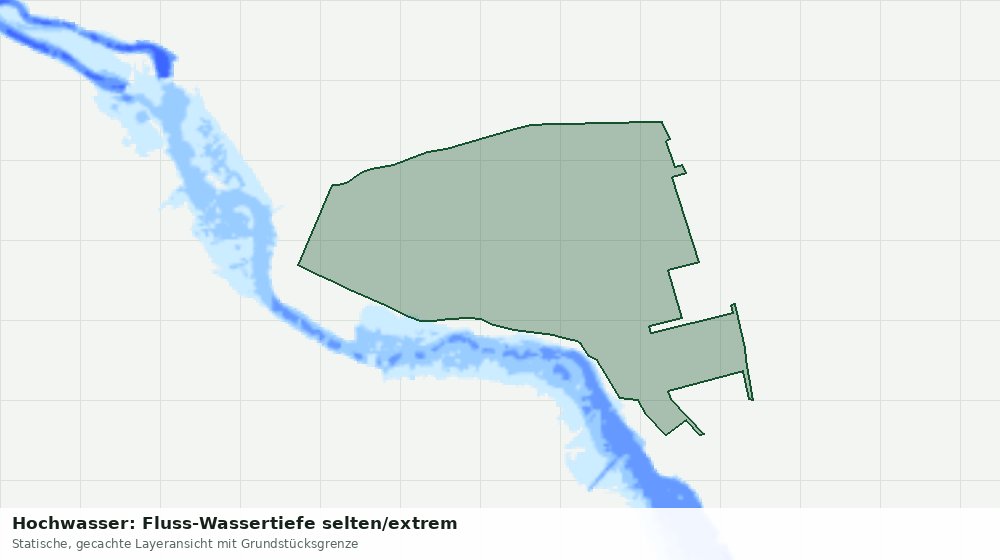 Statische Kartenansicht: Hochwasser: Fluss-Wassertiefe selten/extrem