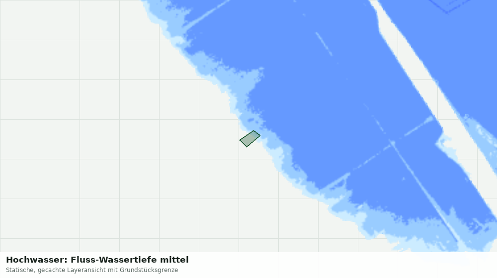 Statische Kartenansicht: Hochwasser: Fluss-Wassertiefe mittel