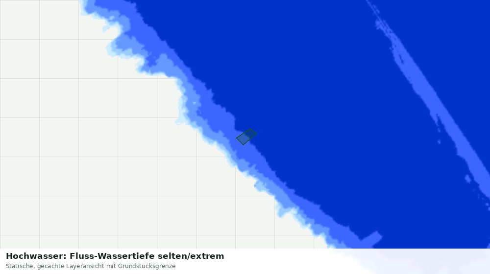 Statische Kartenansicht: Hochwasser: Fluss-Wassertiefe selten/extrem