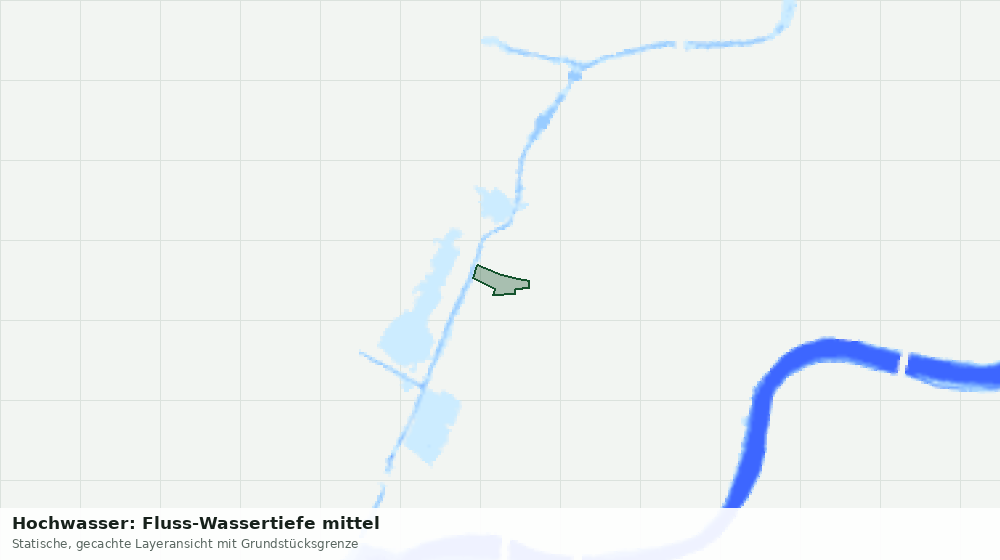 Statische Kartenansicht: Hochwasser: Fluss-Wassertiefe mittel