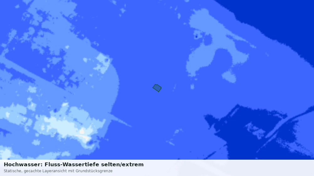 Statische Kartenansicht: Hochwasser: Fluss-Wassertiefe selten/extrem