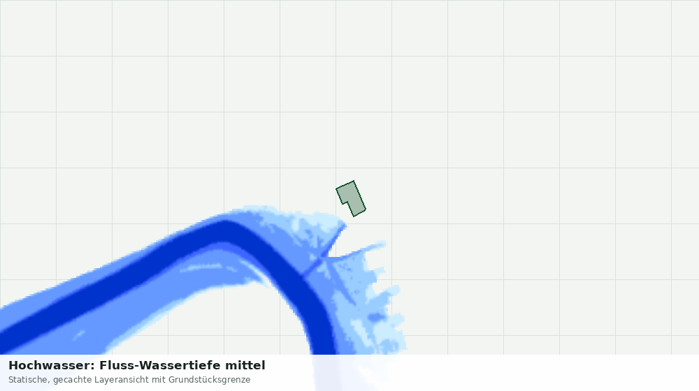 Statische Kartenansicht: Hochwasser: Fluss-Wassertiefe mittel