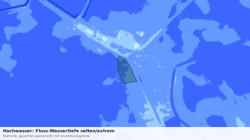 Statische Kartenansicht: Hochwasser: Fluss-Wassertiefe selten/extrem