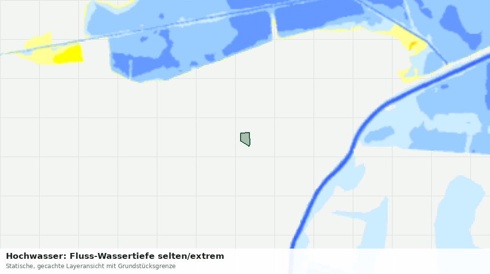 Statische Kartenansicht: Hochwasser: Fluss-Wassertiefe selten/extrem