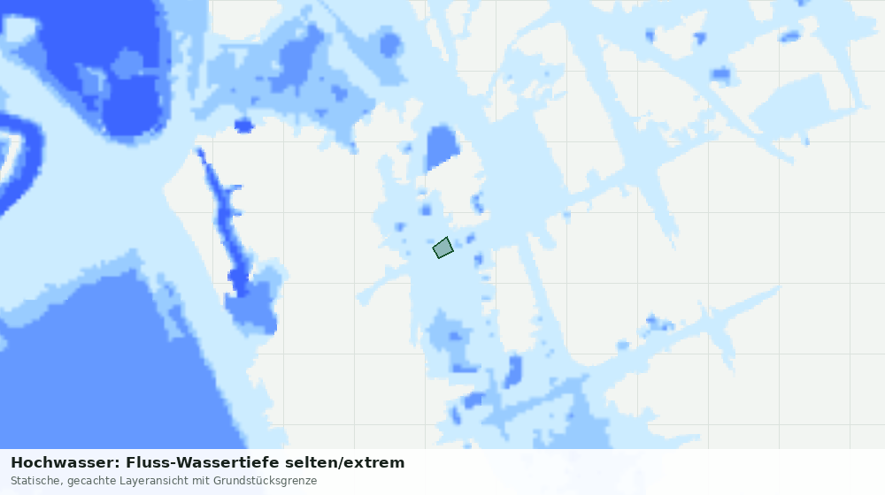 Statische Kartenansicht: Hochwasser: Fluss-Wassertiefe selten/extrem