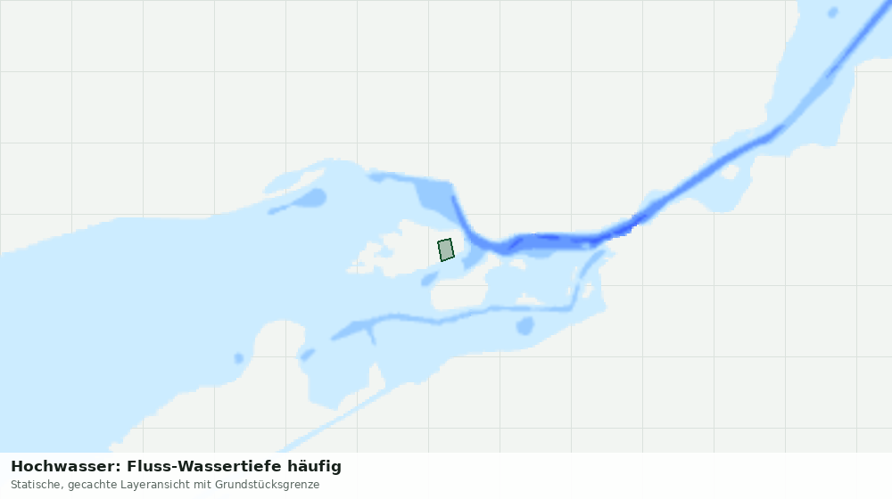 Statische Kartenansicht: Hochwasser: Fluss-Wassertiefe häufig