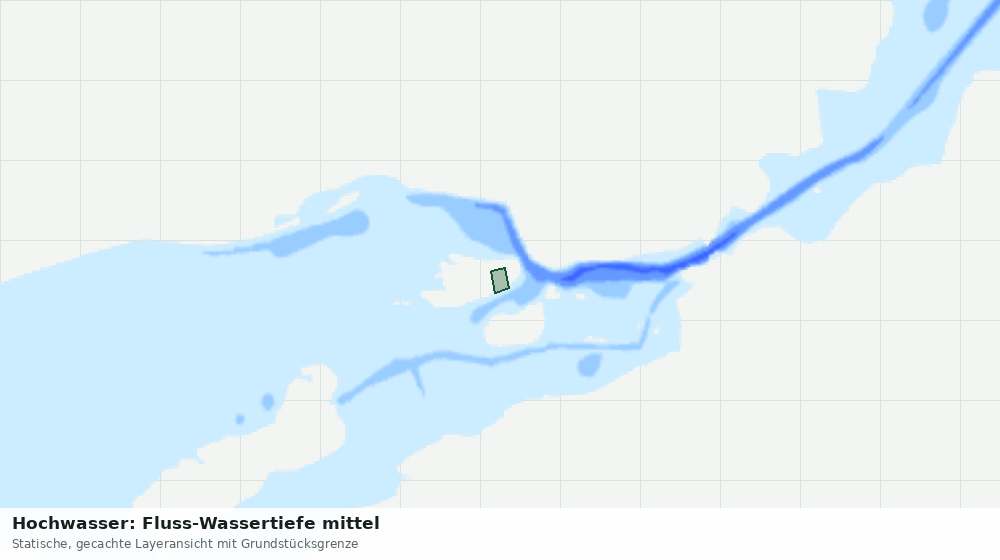 Statische Kartenansicht: Hochwasser: Fluss-Wassertiefe mittel