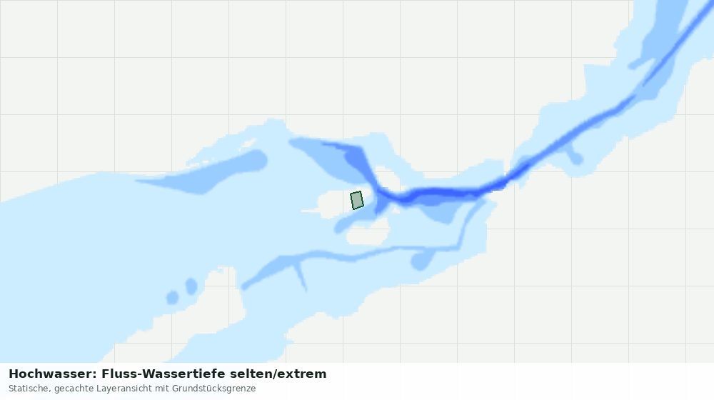 Statische Kartenansicht: Hochwasser: Fluss-Wassertiefe selten/extrem