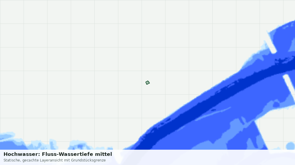 Statische Kartenansicht: Hochwasser: Fluss-Wassertiefe mittel
