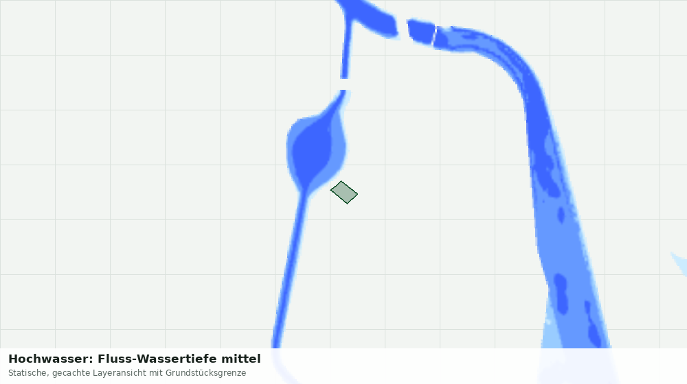 Statische Kartenansicht: Hochwasser: Fluss-Wassertiefe mittel