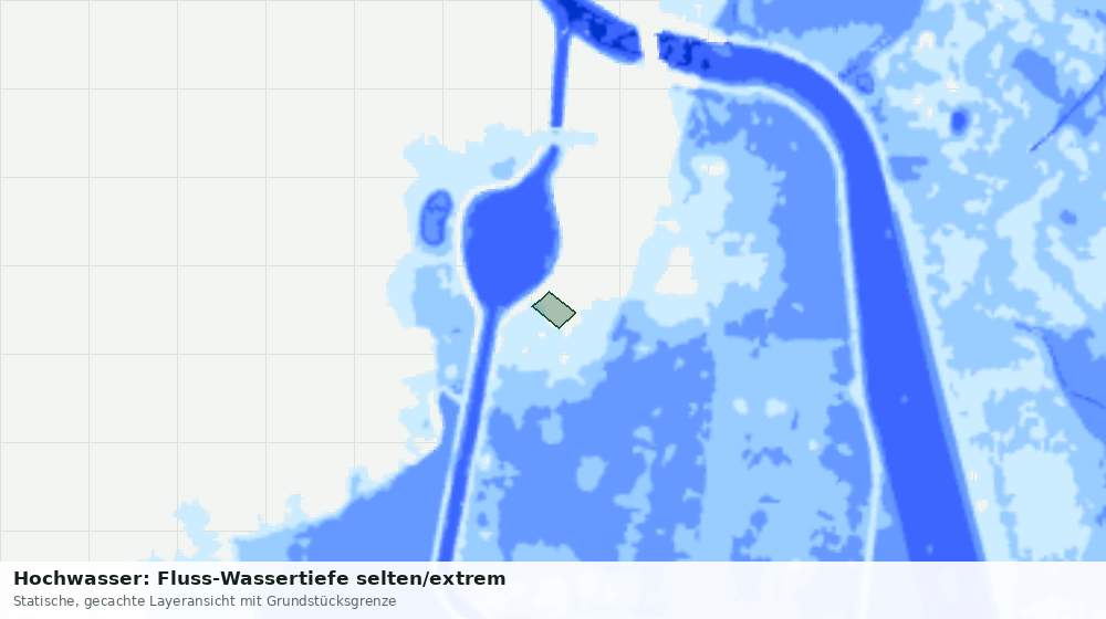 Statische Kartenansicht: Hochwasser: Fluss-Wassertiefe selten/extrem