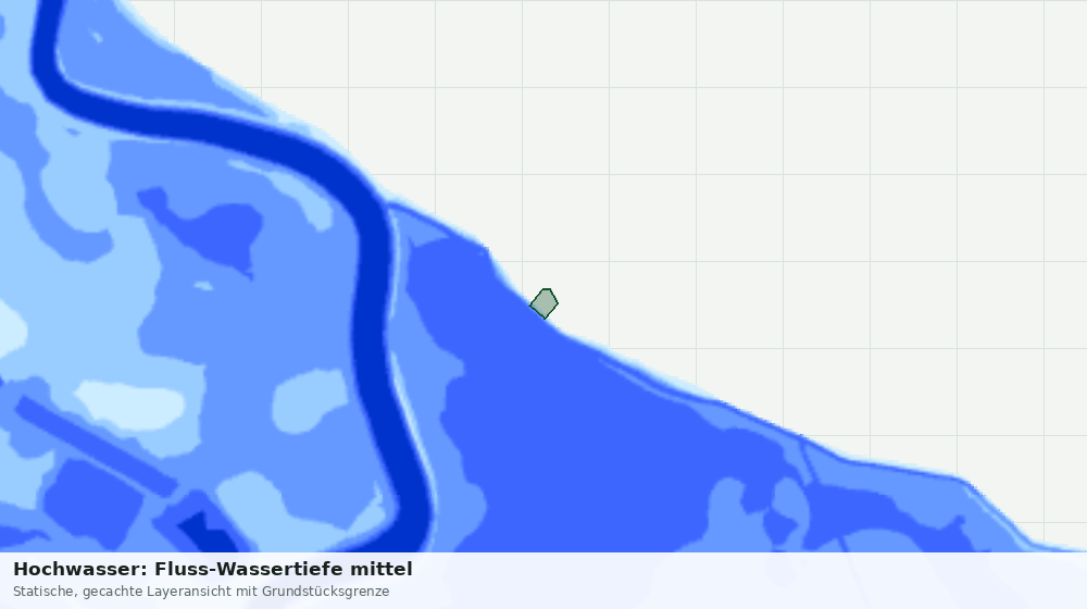 Statische Kartenansicht: Hochwasser: Fluss-Wassertiefe mittel