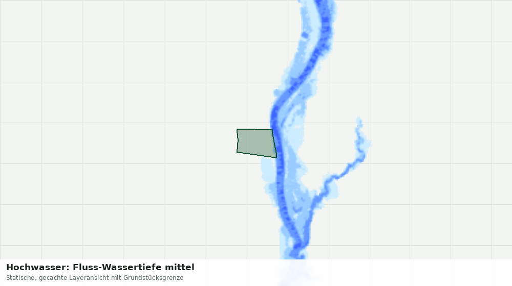 Statische Kartenansicht: Hochwasser: Fluss-Wassertiefe mittel