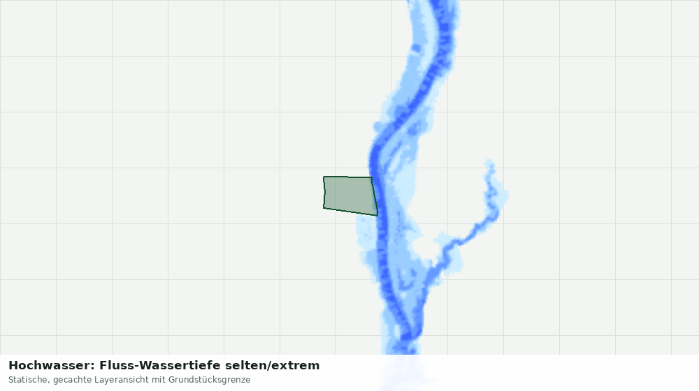 Statische Kartenansicht: Hochwasser: Fluss-Wassertiefe selten/extrem