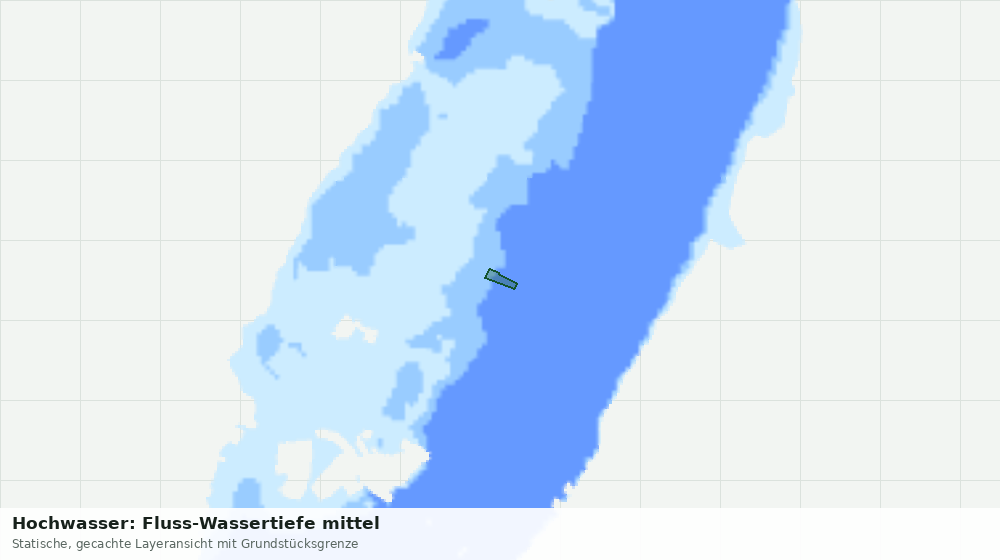 Statische Kartenansicht: Hochwasser: Fluss-Wassertiefe mittel