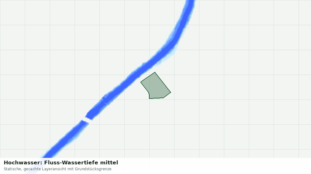 Statische Kartenansicht: Hochwasser: Fluss-Wassertiefe mittel