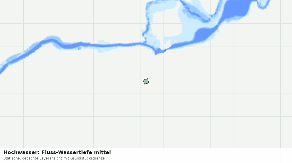 Statische Kartenansicht: Hochwasser: Fluss-Wassertiefe mittel