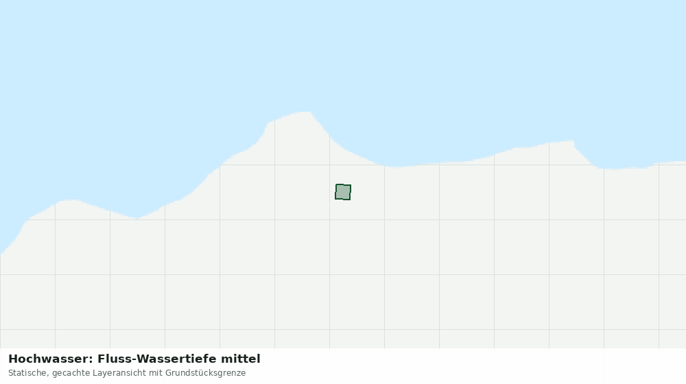 Statische Kartenansicht: Hochwasser: Fluss-Wassertiefe mittel