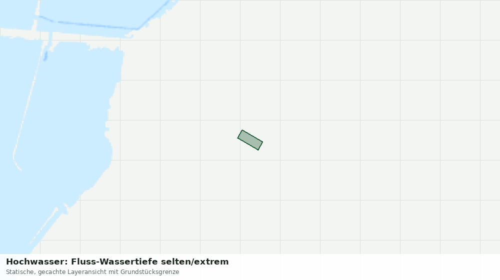 Statische Kartenansicht: Hochwasser: Fluss-Wassertiefe selten/extrem