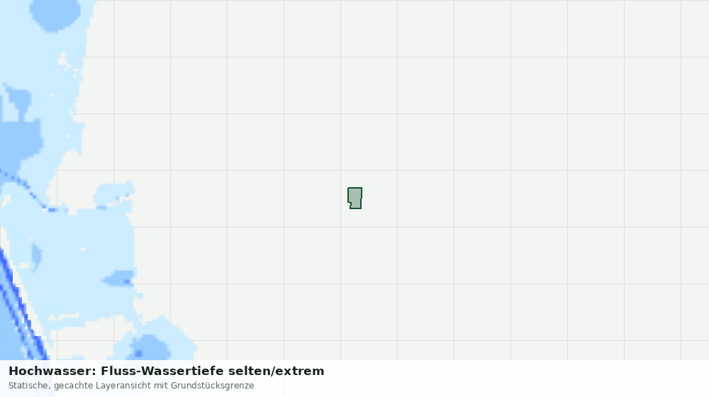 Statische Kartenansicht: Hochwasser: Fluss-Wassertiefe selten/extrem