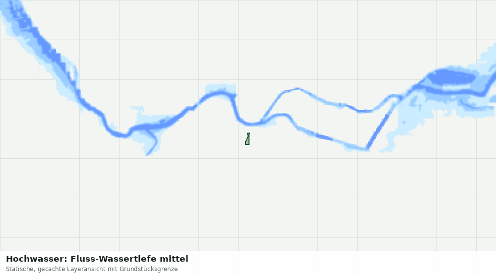 Statische Kartenansicht: Hochwasser: Fluss-Wassertiefe mittel