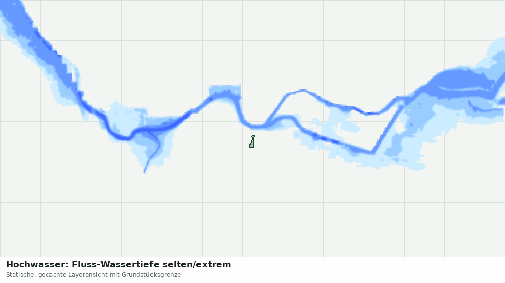 Statische Kartenansicht: Hochwasser: Fluss-Wassertiefe selten/extrem