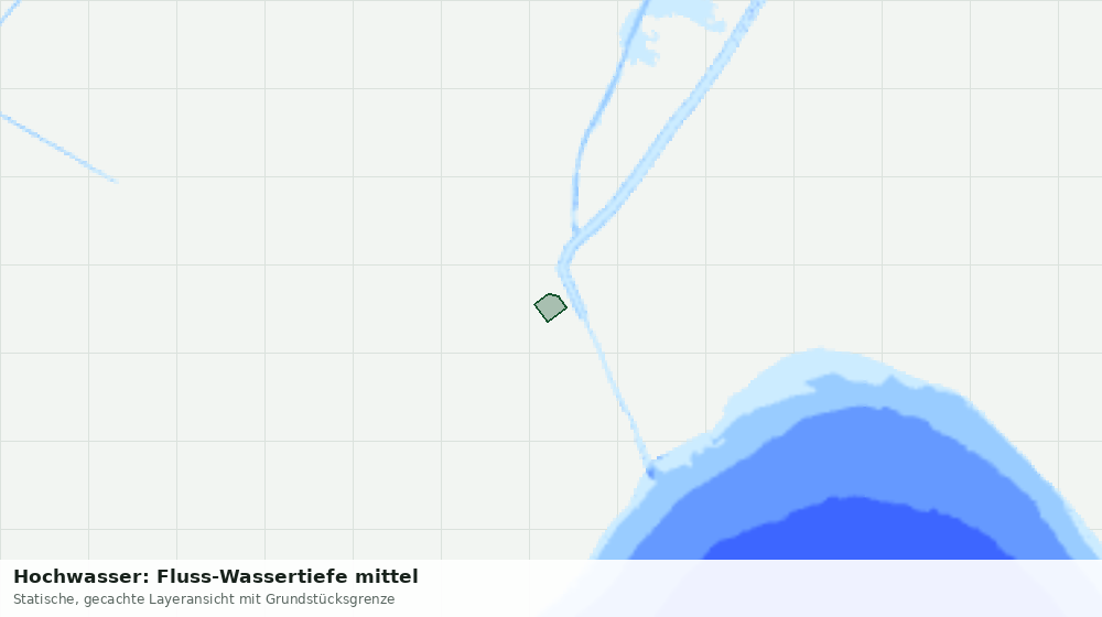 Statische Kartenansicht: Hochwasser: Fluss-Wassertiefe mittel