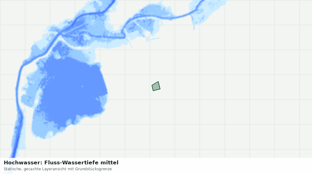 Statische Kartenansicht: Hochwasser: Fluss-Wassertiefe mittel