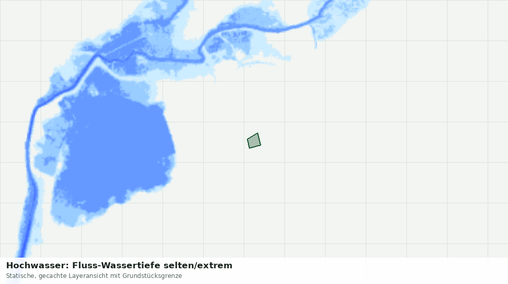 Statische Kartenansicht: Hochwasser: Fluss-Wassertiefe selten/extrem