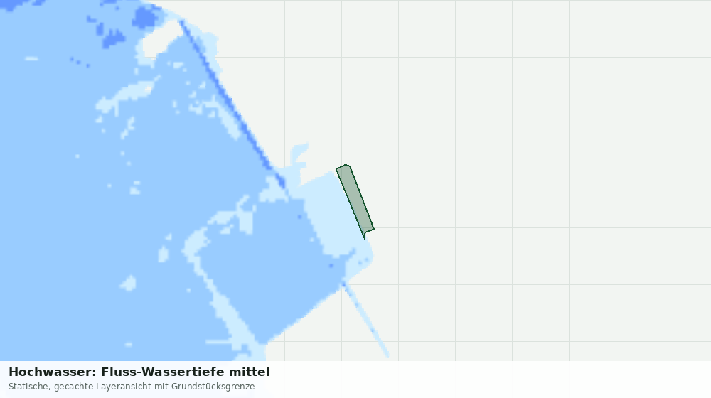 Statische Kartenansicht: Hochwasser: Fluss-Wassertiefe mittel