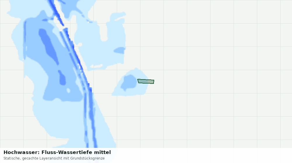 Statische Kartenansicht: Hochwasser: Fluss-Wassertiefe mittel