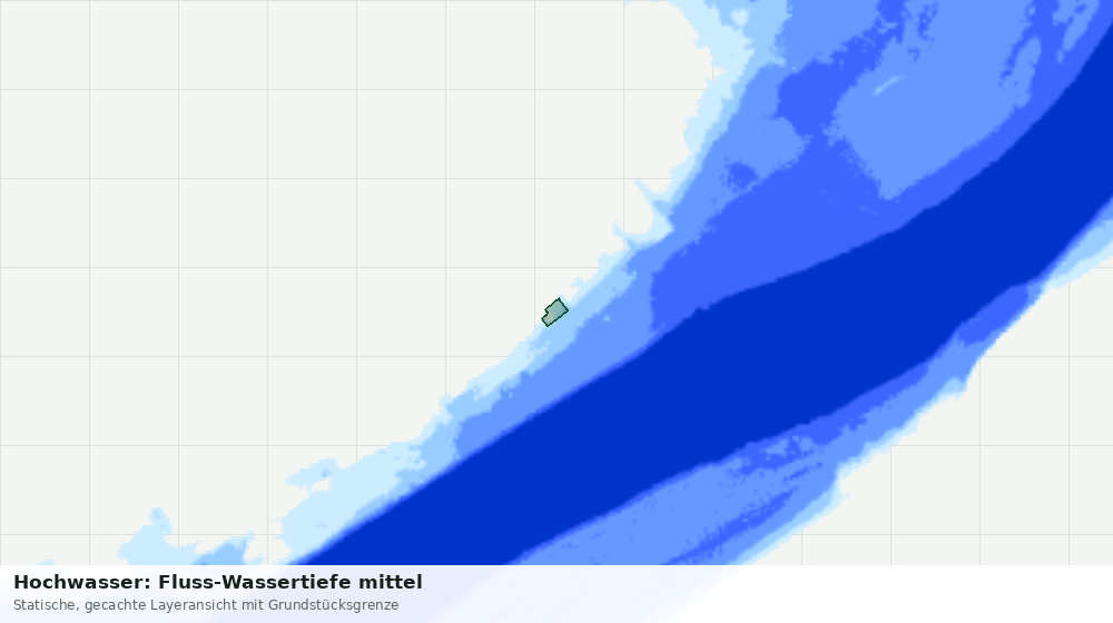 Statische Kartenansicht: Hochwasser: Fluss-Wassertiefe mittel