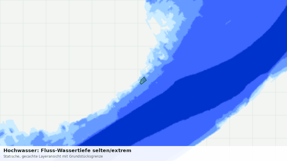 Statische Kartenansicht: Hochwasser: Fluss-Wassertiefe selten/extrem