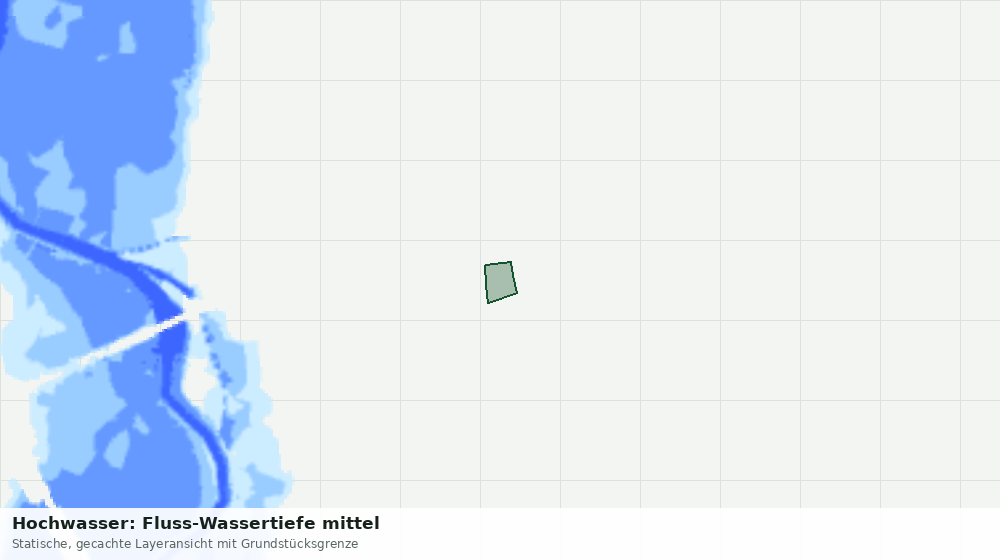 Statische Kartenansicht: Hochwasser: Fluss-Wassertiefe mittel