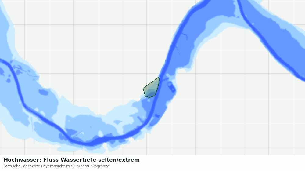 Statische Kartenansicht: Hochwasser: Fluss-Wassertiefe selten/extrem
