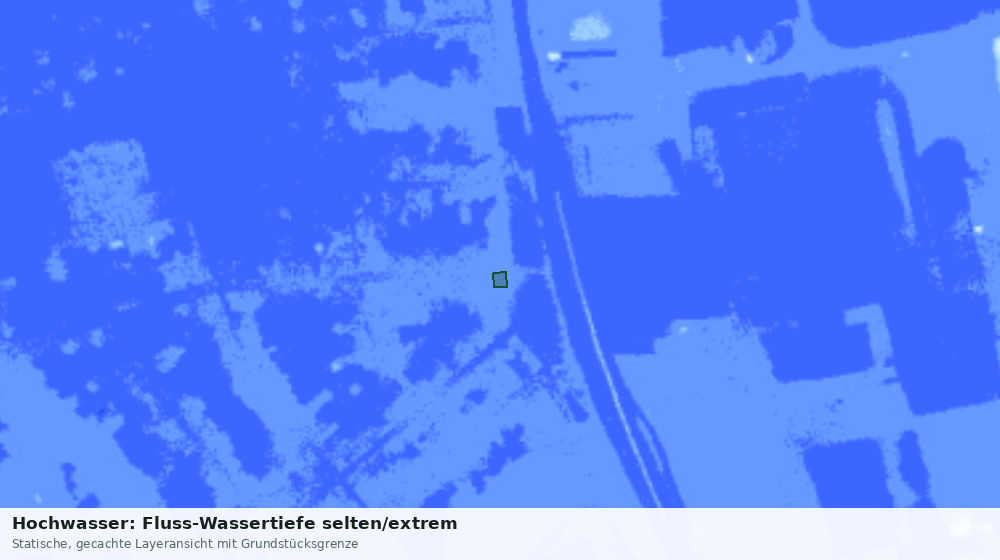 Statische Kartenansicht: Hochwasser: Fluss-Wassertiefe selten/extrem