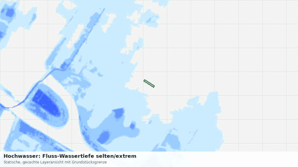 Statische Kartenansicht: Hochwasser: Fluss-Wassertiefe selten/extrem
