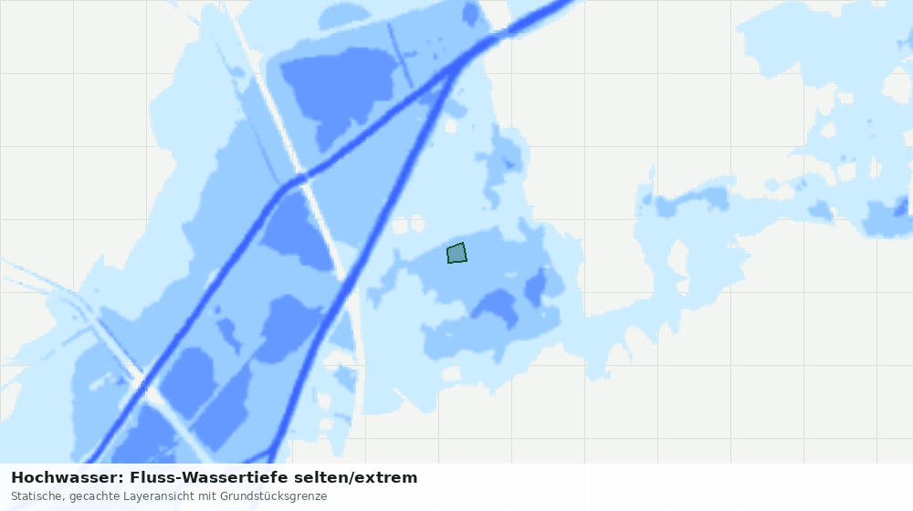 Statische Kartenansicht: Hochwasser: Fluss-Wassertiefe selten/extrem