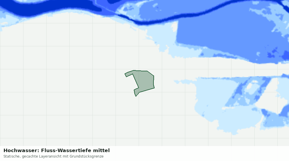 Statische Kartenansicht: Hochwasser: Fluss-Wassertiefe mittel