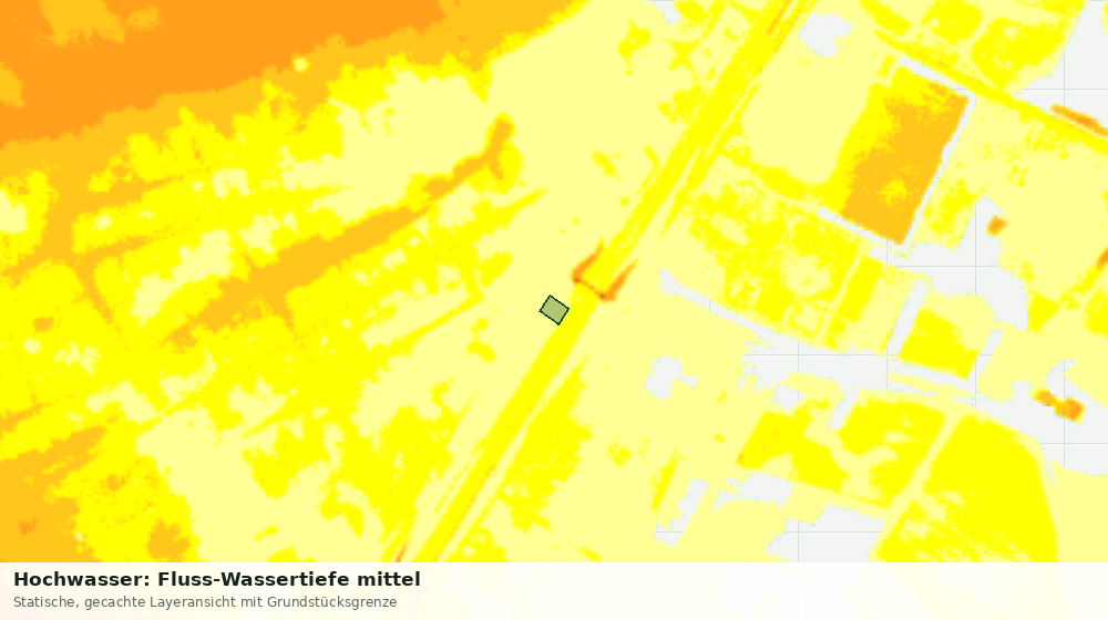 Statische Kartenansicht: Hochwasser: Fluss-Wassertiefe mittel