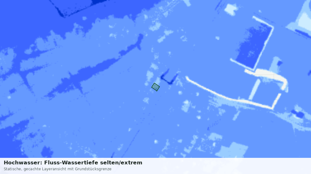 Statische Kartenansicht: Hochwasser: Fluss-Wassertiefe selten/extrem
