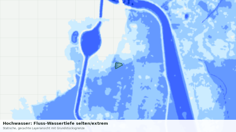 Statische Kartenansicht: Hochwasser: Fluss-Wassertiefe selten/extrem