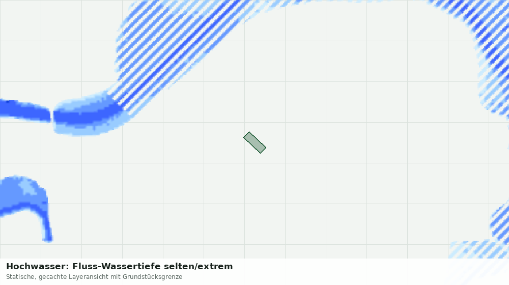 Statische Kartenansicht: Hochwasser: Fluss-Wassertiefe selten/extrem