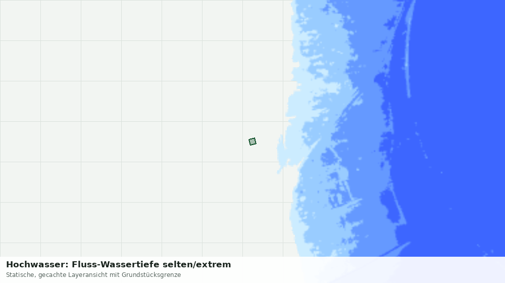 Statische Kartenansicht: Hochwasser: Fluss-Wassertiefe selten/extrem