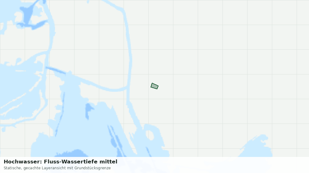 Statische Kartenansicht: Hochwasser: Fluss-Wassertiefe mittel